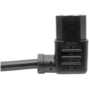 Tripp Lite 6ft Computer Power Cord Cable 5-15P to Left Angle C13 10A 18AWG 6' - P006-006-13LA