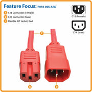 Tripp Lite series P018-006-ARD Standard Power Cord - P018-006-ARD