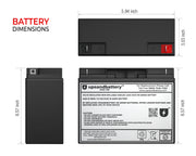 UPSANDBATTERY CyberPower Replacement Battery Catridge RB12170X2A Compatible Battery Backup Set - UPSANDBATTERY™