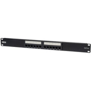 Tripp Lite 12-Port Cat5e Cat5 Rackmount Patch Panel 568B 110 Punch 1URM TAA