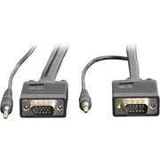 P504-010_Tripp Lite 10ft SVGA / VGA Coax Monitor Cable with Audio and RGB High Resolution HD15 3.5mm M/M 10'