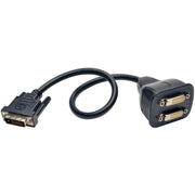 Tripp Lite 1ft DVI Y Splitter Video Monitor Cable DVI-D M/2xF 1'