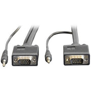 Tripp Lite 50ft VGA Coax Monitor Cable with Audio and RGB High Resolution HD15 3.5mm M/M 50' - P504-050