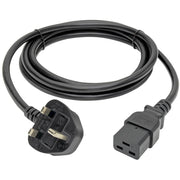 Tripp Lite 8ft Computer Power Cord UK Cable C19 to BS-1363 Plug 13A 8' - P052-008