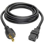 Tripp Lite 10ft Power Cord Extension Cable L5-20P to C19 for Servers Heavy Duty 20A 12AWG 10' - P045-010