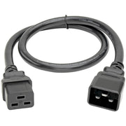 Tripp Lite 2ft Computer Power Cord Cable C19 to C20 Heavy Duty 20A 12AWG 2' - P036-002