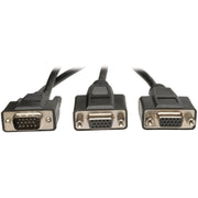 Tripp Lite 1ft VGA Monitor Y Splitter Cable High Resolution HD15 M/2xF 1' - P516-001-HR