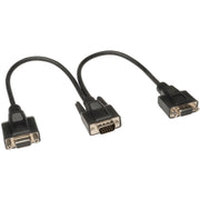 Tripp Lite 1ft VGA Monitor Y Splitter Cable High Resolution HD15 M/2xF 1'