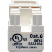 Tripp Lite by Eaton Cat. 6/Cat. 5e 110 Punch Down Keystone Jack - N238-001-WH