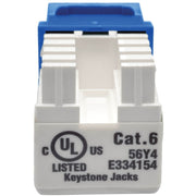 Tripp Lite by Eaton Cat. 6/Cat. 5e 110 Punch Down Keystone Jack - N238-001-BL