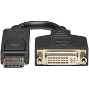 Tripp Lite 6in Displayport to DVI Adapter Video Converter DP-M to DVI-I-F 6" - P134-000