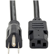 Tripp Lite 2ft Computer Power Cord Cable 5-15P to C13 Heavy Duty 15A 14AWG 2'