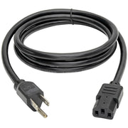 Tripp Lite 6ft Computer Power Cord Cable 5-15P to C13 Heavy Duty 15A 14AWG 6' - P007-006