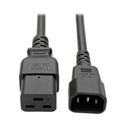 P047-002_Tripp Lite 2ft Power Cord Extension Cable C19 to C14 Heavy Duty 15A 14AWG 2'