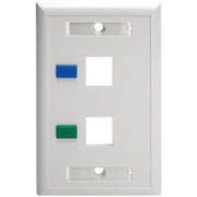 Tripp Lite by Eaton N042-001-WH 2-Socket Faceplate - N042-001-WH