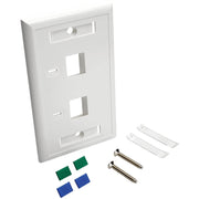 Tripp Lite by Eaton N042-001-WH 2-Socket Faceplate - N042-001-WH