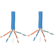 Tripp Lite series N224-01K-BL Cat6 Gigabit Bulk Solid-Core Plenum-Rated CMP Cable, Blue, 1000 ft. - N224-01K-BL
