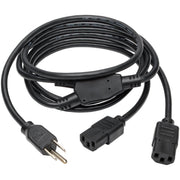 Tripp Lite 6ft Power Cord Y Splitter Cable 5-15P to 2xC13 10A 18AWG 6'