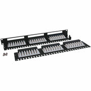 Tripp Lite 48-Port Cat6 Cat5 Patch Panel High Density 110 Punch down Rackmount 1URM TAA - N252-048-1U