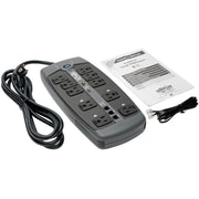 Tripp Lite TLP1008TELTV 10 Outlets Surge Suppressor - TLP1008TELTV