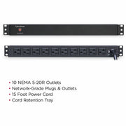 CyberPower PDU20B10R 10-Outlets PDU - PDU20B10R