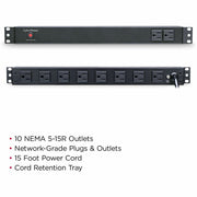 CyberPower Basic PDU15B2F8R 10-Outlets PDU - PDU15B2F8R