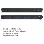 CyberPower PDU15B2F12R 14-Outlets PDU - PDU15B2F12R