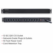 CyberPower Basic PDU20BHVT12R 12-Outlets PDU - PDU20BHVT12R