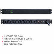 CyberPower PDU30BHVT12R 12-Outlets PDU - PDU30BHVT12R