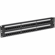 Tripp Lite 48-Port Cat6 Cat5 Patch Panel Rackmount 110 Punch Down RJ45 Ethernet 1URM 568B