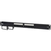 Tripp Lite 12-Port Cat6 Cat5 Patch Panel 568B 110 Punch Down Rackmount RJ45 1URM TAA - N252-012