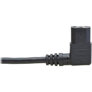 Tripp Lite 2ft Computer Cord Extension Cable C14 to Left Angle C13 10A 18AWG 2' - P004-002-13LA