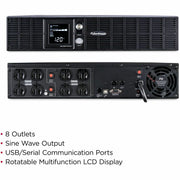 CyberPower OR1500PFCRT2U PFC Sinewave UPS System 1500VA 900W Rack/Tower PFC compatible Pure sine wave - OR1500PFCRT2U