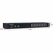 CyberPower Rackbar Surge Suppressor RM 1U RKBS15S6F8R 15A 14-Outlet - RKBS15S6F8R