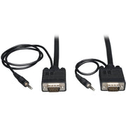 Tripp Lite 6ft SVGA / VGA Coax Monitor Cable with Audio and RGB High Resolution HD15 3.5mm M/M 6'