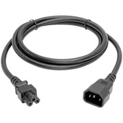 Tripp Lite 6in Laptop Power Cord Adapter Cable C14 to C5 2.5A 18AWG 6" - P014-06N