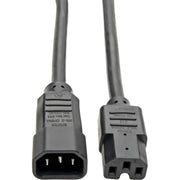 P018-003_Tripp Lite 3ft Computer Power Cord Cable C14 to C15 Heavy Duty 16A 14AWG 3'