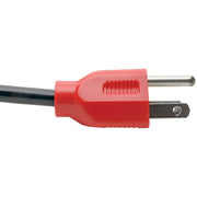 Tripp Lite 4ft Computer Power Cord Cable 5-15P to C13 Red 10A 18AWG 4' - P006-004-RD