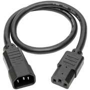 Tripp Lite 18in Power Cord Extension Cable C14 to C13 Heavy Duty 15A 14AWG 18" - P005-18N