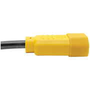 Tripp Lite 6ft Power Cord Extension Cable C14 to C13 Heavy Duty Yellow 15A 14AWG 6' - P005-006-YW