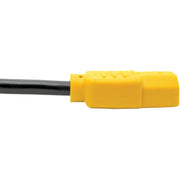 Tripp Lite 4ft Computer Power Cord Extension Cable C14 to C13 Yellow 10A 18AWG 4' - P004-004-YW