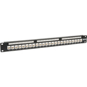 Tripp Lite 24-Port Cat6 Cat5e Patch Panel Low Profile Feed Through Rackmount RJ45 1U TAA - N250-024-LP