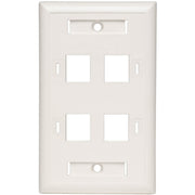 Tripp Lite by Eaton White Keystone Faceplate - 4 Ports