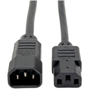 P004-010_Tripp Lite 10ft Computer Power Cord Extension Cable C14 to C13 10A 18AWG 10'