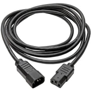 Tripp Lite 10ft Computer Power Cord Extension Cable C14 to C13 10A 18AWG 10' - P004-010