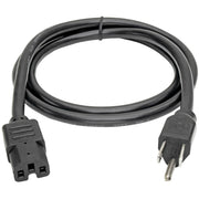 Tripp Lite 4ft Power Cord Cable 5-15P to C15 Heavy Duty 15A 14AWG 4' - P019-004