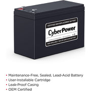 CyberPower RB1290 UPS Replacement Battery Cartridge - RB1290
