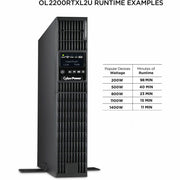 CyberPower UPS Systems OL2200RTXL2U Smart ApCyberPower OL2200RTXL2U Smart App Online UPS Systemsp Online -  Capacity: 2200 VA / 1800 W - OL2200RTXL2U