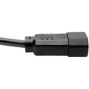 Tripp Lite 2ft Computer Power Cord Extension Cable C14 to C13 10A 18AWG 2' - P004-002