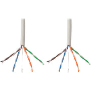 Tripp Lite by Eaton Cat5e 350 MHz Bulk Solid-Core PVC Cable, White, 1000 ft - N022-01K-WH